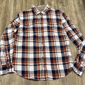 NWOT Jachs Girlfriend Lena plaid Button up longsleeve shirt 100% cotton